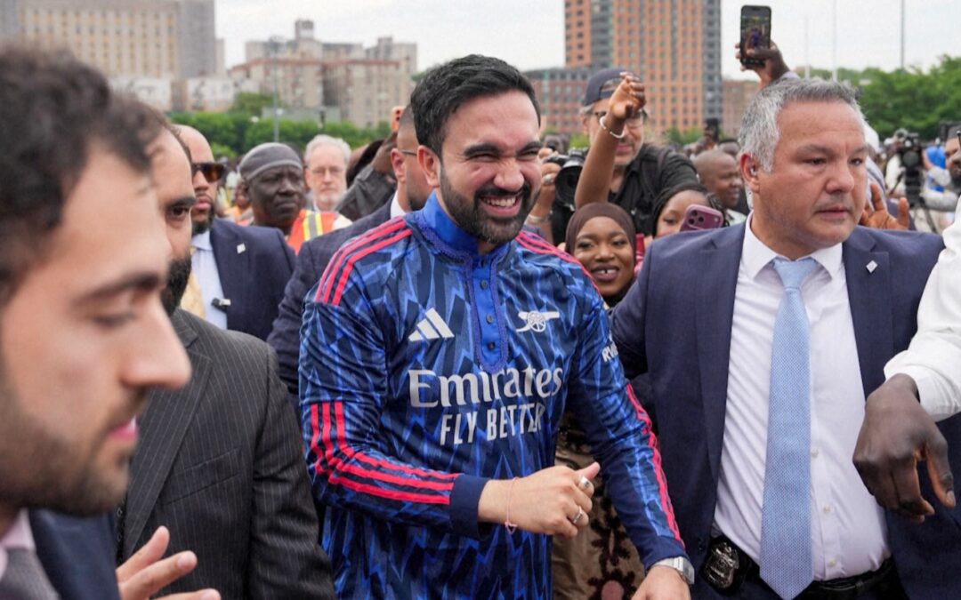 Mamdani wears Arsenal thobe during Eid al-Adha celebrations