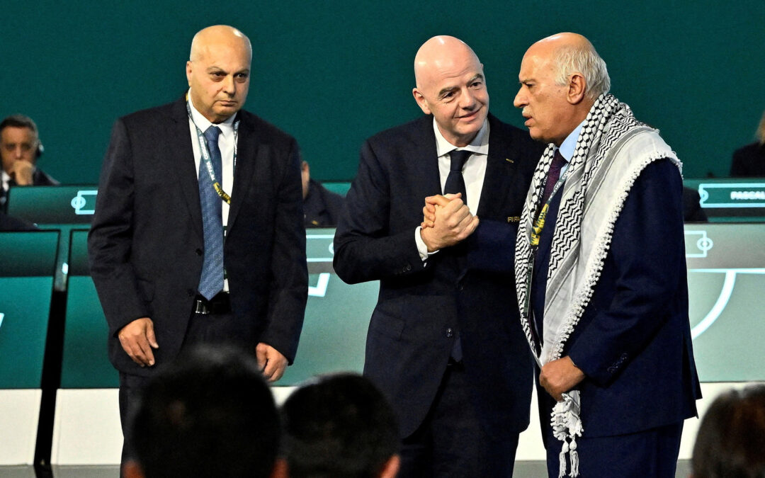 Palestinian football boss refuses Israeli handshake at FIFA event