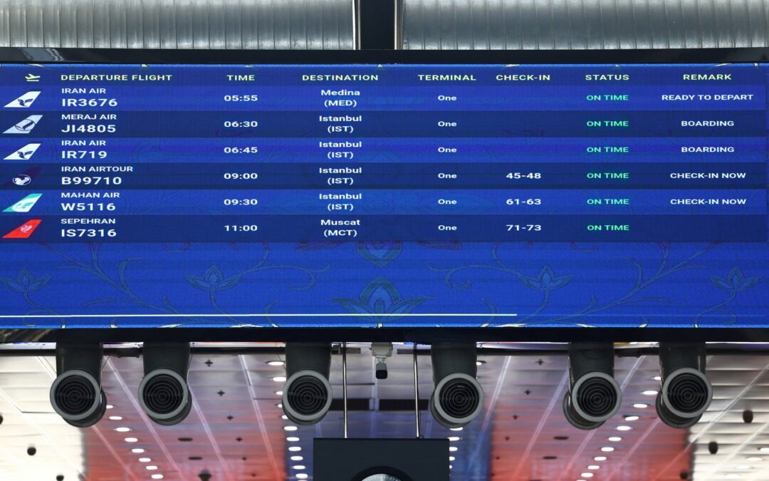 Commercial flights from Tehran’s main airport resume amid cautious normalcy