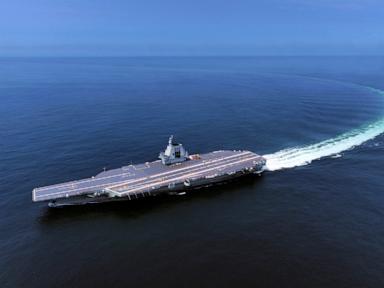 China’s newest aircraft carrier sails through the Taiwan Strait