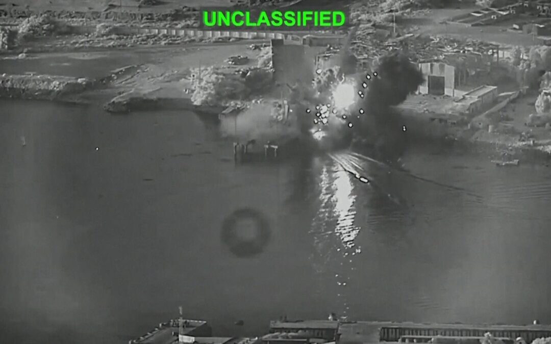 US strikes Iranian ship with drone boats in first-of-its-kind attack