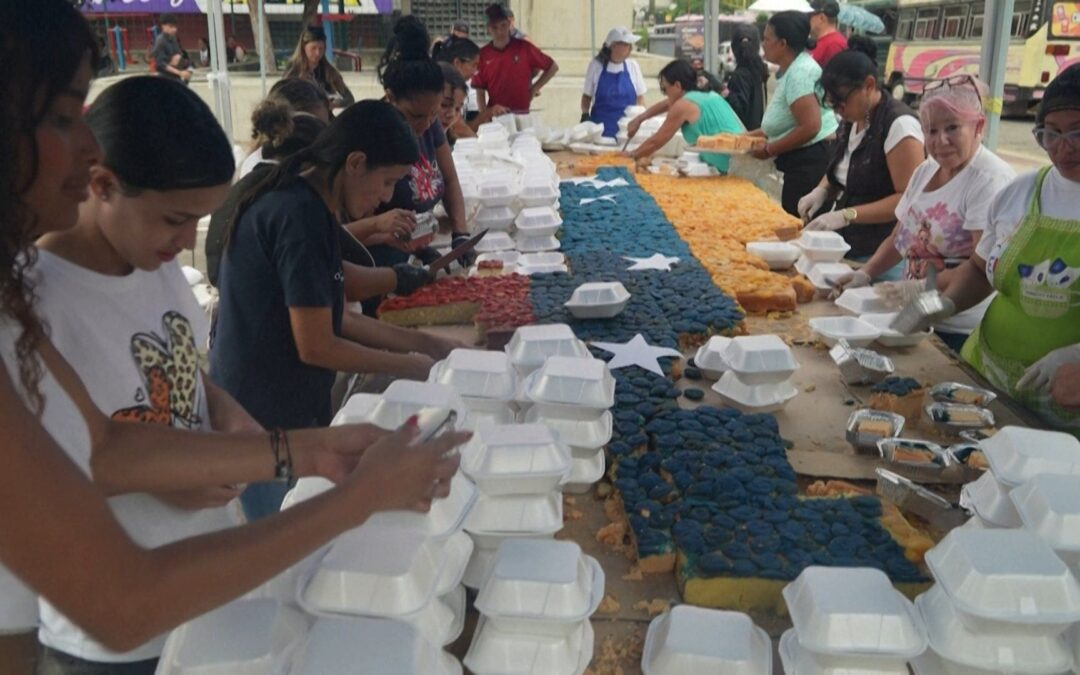 A giant cake for Venezuelan quake child survivors as death toll passes 5000