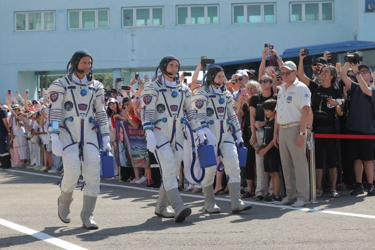 US, Russian astronauts launch into orbit for joint space mission