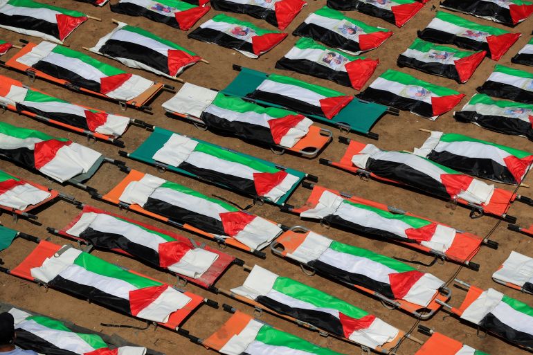 Gaza holds mass funeral for 112 people killed in Israel’s 2023 Sabra attack