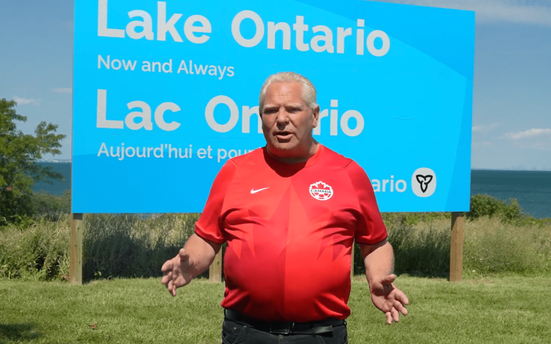 Ontario’s Doug Ford prods Trump with sign rejecting ‘Lake America’ name
