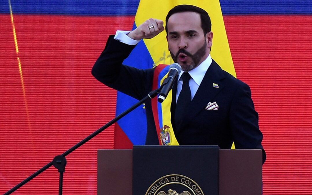 Colombia’s new president takes office vowing to ‘crush’ narco-terrorism