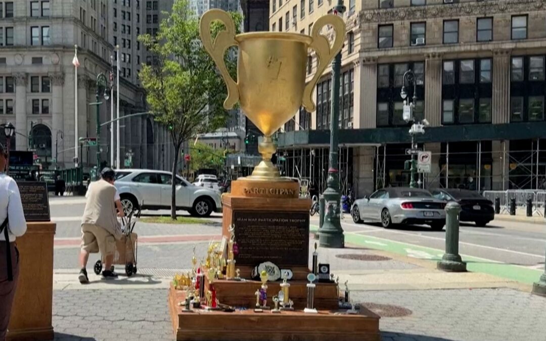 ‘Iran war participation trophy’ mocking Trump appears in New York
