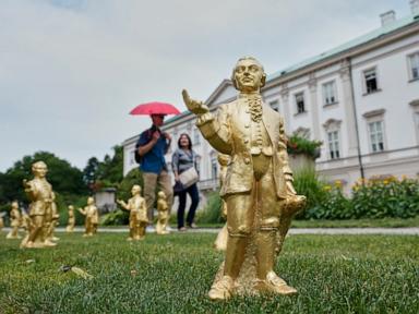 Mini-Mozart heist blights anniversary tribute as thieves make off with 210 statuettes