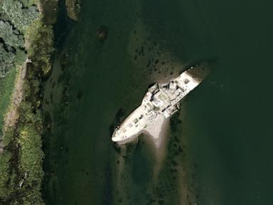 A historic boat emerges in Serbia as Europe’s rivers run dry from drought and heat