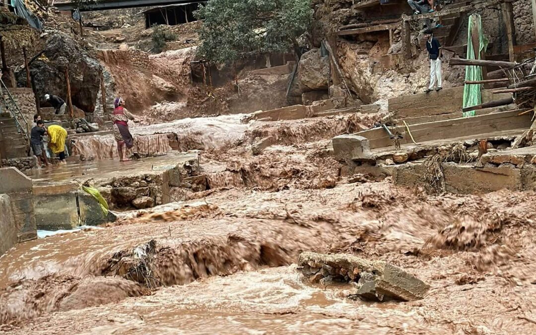 Flash floods surge through Morocco’s Atlas Mountains