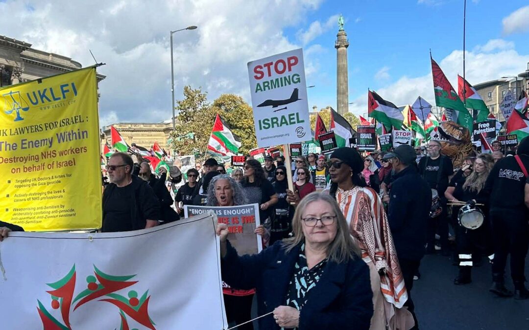 ‘Stop arming Israel’: Pro-Palestine protesters march on Labour conference