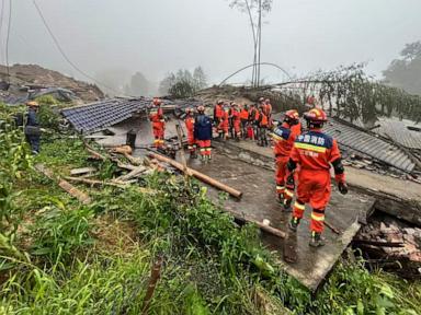Mudslide death toll in China rises to 3 after heavy rain from Typhoon Saudel