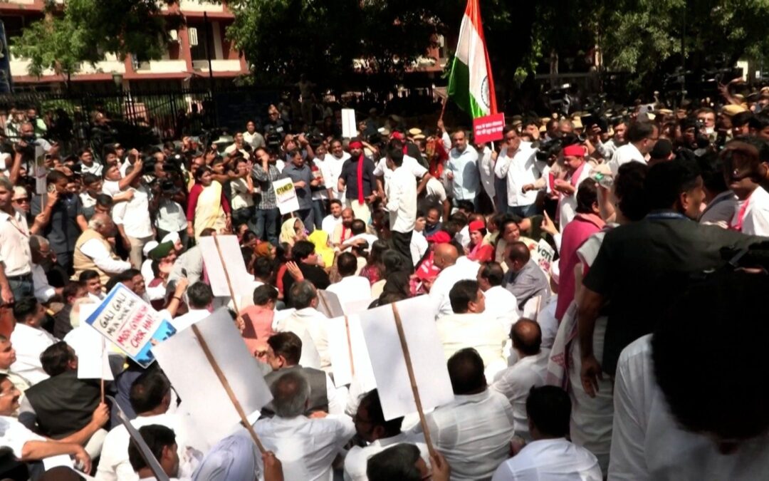 Indian opposition leaders detained during voter lists protest