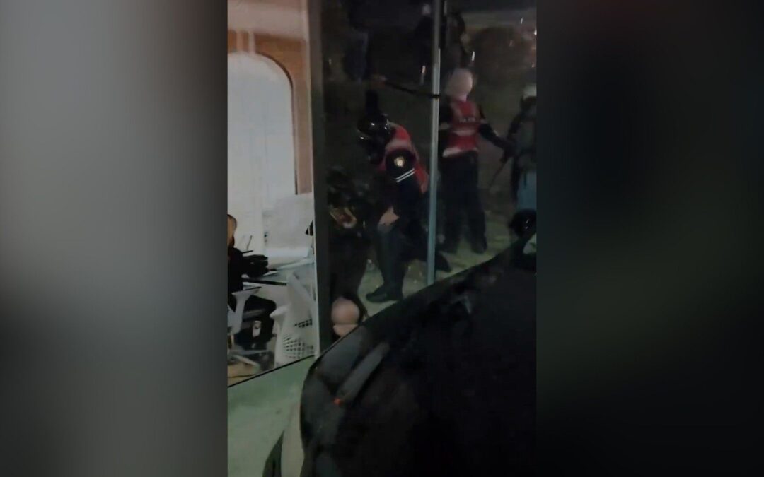 Police in Albania filmed beating protester unconscious